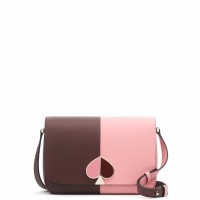 nicola twistlock medium flap shoulder in roasted fig/rococo pink（6万円）