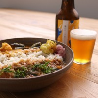 2種がけカレーとビール