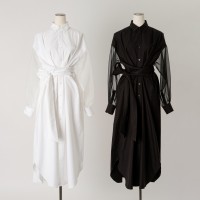 「OXFORD SHIRT DRESS」（Black/White 3万8,000円）