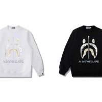 BAPE(R) X HAJIME SORAYAMA SHARK CREWNECK COLOR: WHITE, BLACK 2万7,500円 (税込)