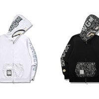 BAPE(R) X HAJIME SORAYAMA SHARK FULL ZIP HOODIE COLOR: WHITE, BLACK 4万4,000円 (税込)