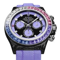 CARBON ROLEX DAYTONA RAINBOW VIOLET