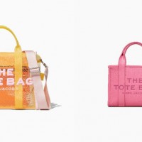 左から、THE MESH SMALL COLORBLOCK TOTE BAG 3万9,600円 /THE LEATHER MINI TOTE BAG 5万9,400円