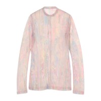 Marble Print Sheer Jersey Crew Neck Top 3万3,000円