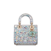 LADY DIOR バッグ スモール インディセント ダイヤモンド カナージュ カーフスキン 64万9,000円 （20 x 16.5 x 8 cm）