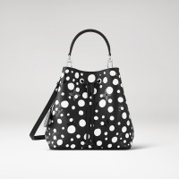 Louis Vuitton x Yayoi Kusama NéoNoé MM in black Monogram Empreinte leather with Infinity Dots print