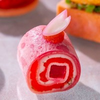 サーモンとディルクリームポテトの桜クレープロール