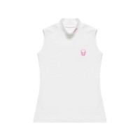 LPFG ウィメンズ スリーブレスモックネックシャツ フルオモチーフ カラー：ホワイト × ピンク  3万9,600円（税込）