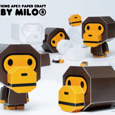 A BATHING APE®のペーパークラフト第2弾は、大人気キャラクター「BABY MILO®」