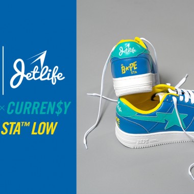 実力派ラッパーCURREN＄YがA BATHING APE®とコラボ。「Jet Life」の刻印が刻まれたBAPE STA™が登場