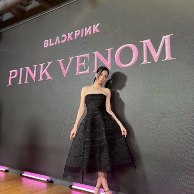 ディオールを纏ったBLACKPINKのジスが、新曲「PINK VENOM」のプレリリースイベントに登場