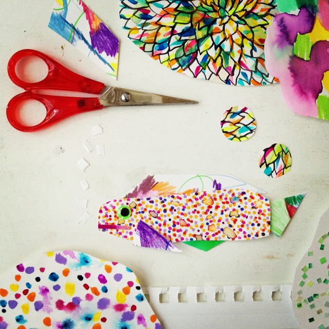 a short-lived paper scrap fish