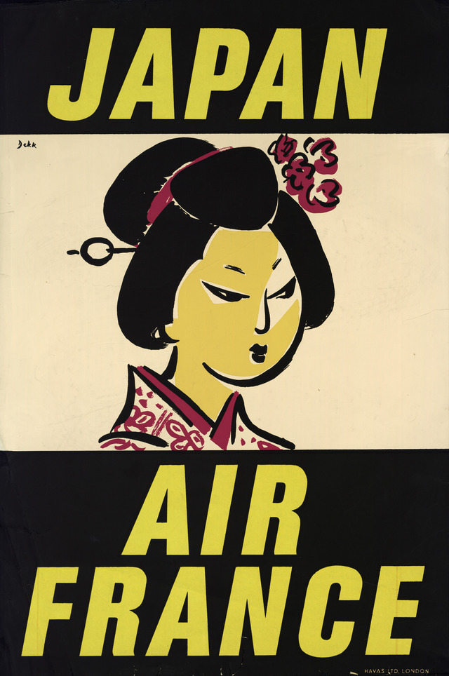 「Air France / Japan」。1950年のキャンペーンポスター