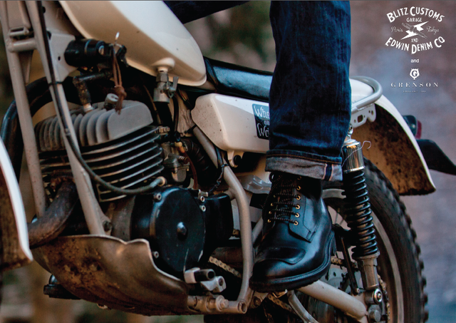 Grenson×Edwin Europe×Blitz Motorcyclesのモトサイクルブーツ発表会の様子