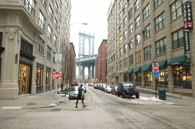 ”Down Under the Manhattan Bridge Overpass”の略のDUMBOエリア