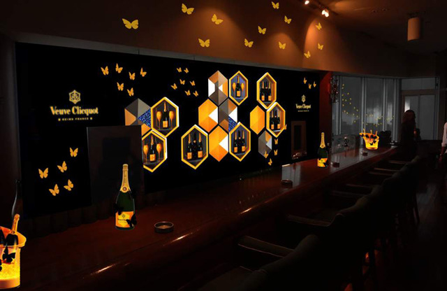 「レストラン マドラウンジ」のヴーヴ・クリコによる限定バー「Veuve Clicquot Yellow Bar」