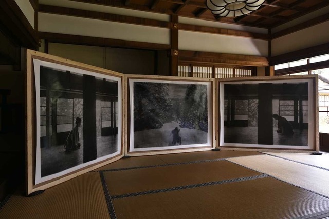 建仁寺・両足院での書院、茶室、庭を使用したロンロン＆インリの作品展示