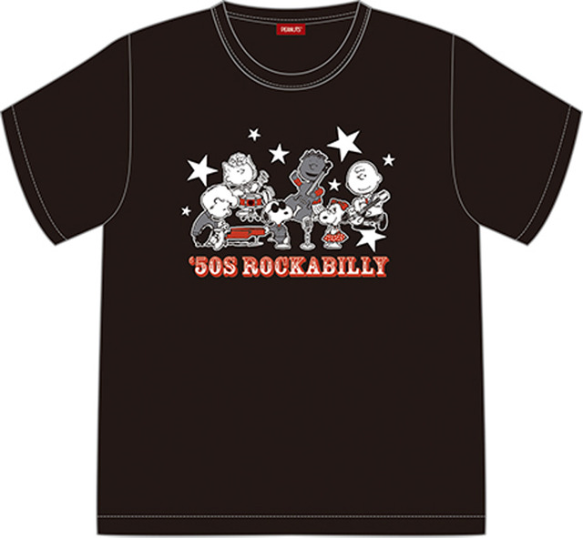 ロカビリーを楽しむピーナッツの仲間たちがプリントされたTシャツ（3,300円）