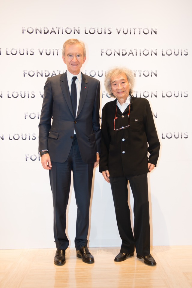 小沢征爾とベルナール･アルノー（LVMH モエヘネシー･･ルイヴィトン社長兼CEO/ フォンダシオンルイ･ヴィトンプレジデント）