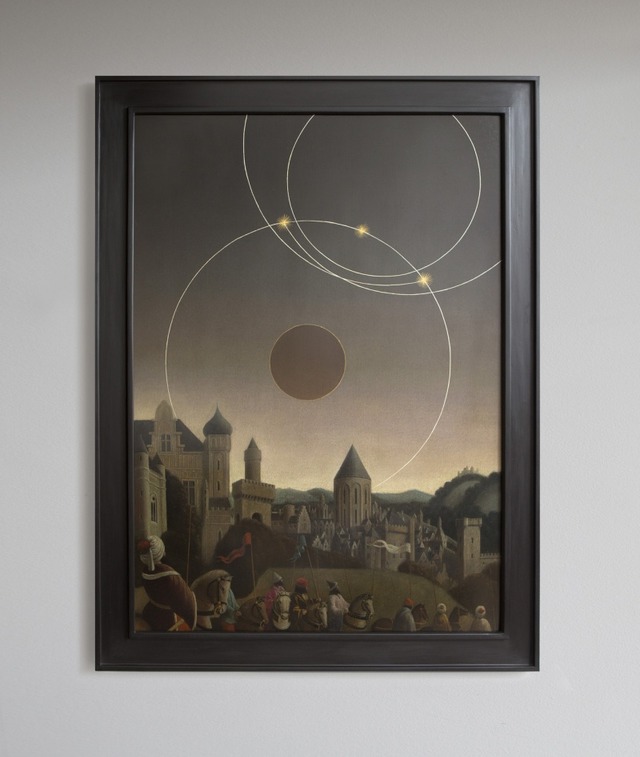 Studies into the Past|Oil on wood panel|120 x 90 cm Courtesy : Edouard Malingue Gallery, Hong Kong. (c)Laurent Grasso / ADAGP, Paris