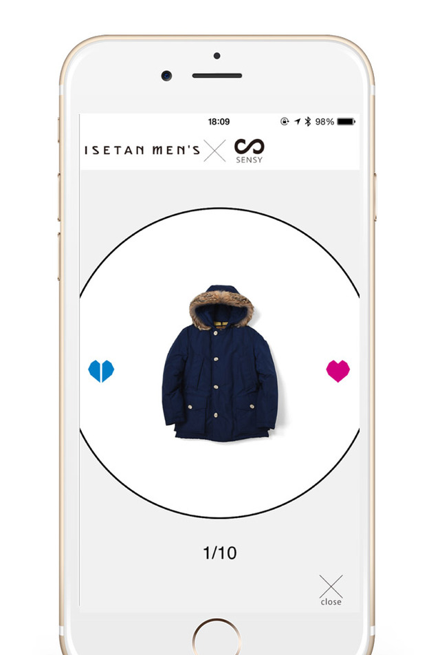 メンズバイヤーの人工知能搭載、SENSY×イセタンメンズによるアプリ配信スタート