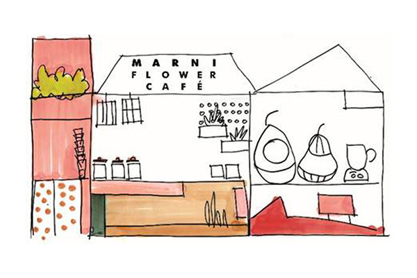 マルニがイタリアならではの文化に根ざしたブランド初のカフェ「MARNI FLOWER CAFE」を阪急うめだ本店3階にオープン