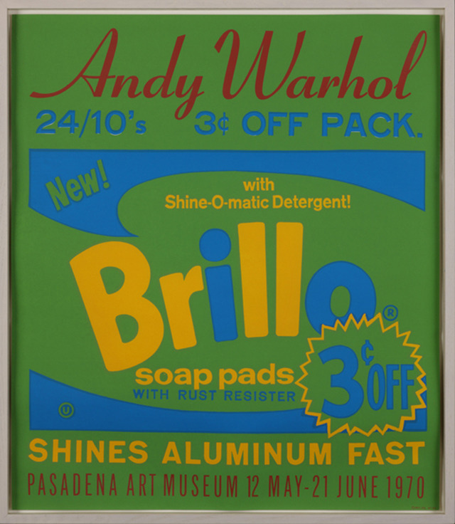 「Brillo Pasadena Art Museum」1970年,760かける660mm,screenprint in colours on paper「Brillo Pasadena Art Museum」1970年,760かける660mm,screen「Brillo Pasadena Art Museum」1970年,760×660mm,screen