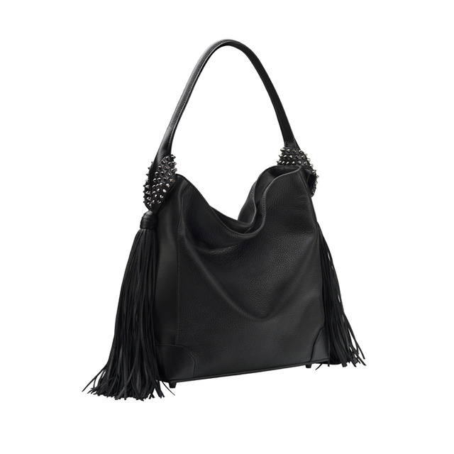 ELOISE HOBO CALF EMPIRE/CALF P/FRINGES BLACK（27万4,000円）