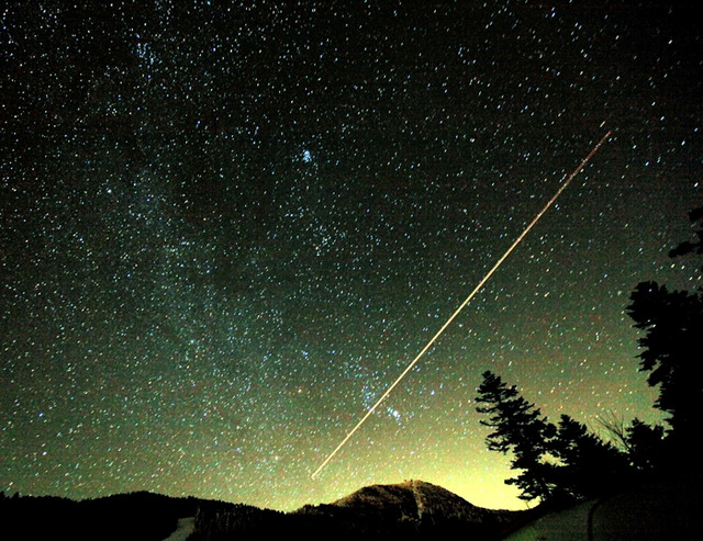 山頂から見た星空