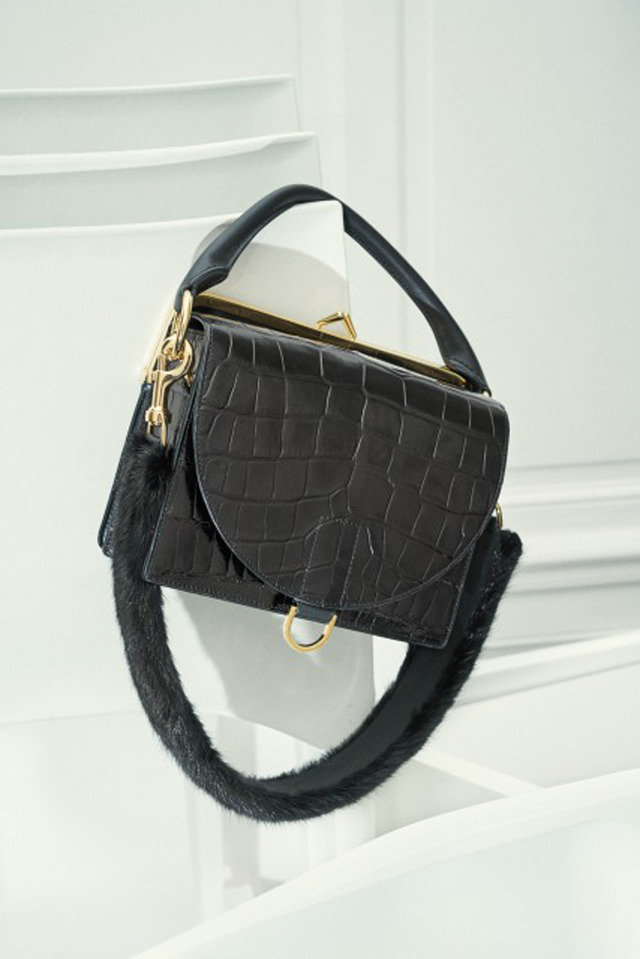 「SATCHEL」Black Mink and Black Lucido (meaning shiny) Crocodile 128万円