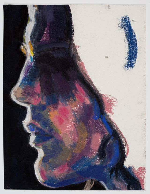 「Tim（Profile）」 2013　紙にパステル　29.8×23.5cm