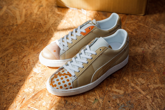 プーマとspoken words projectのコラボスニーカー「PUMA BASKET FOR SWP」（2万5,000円）が数量限定発売