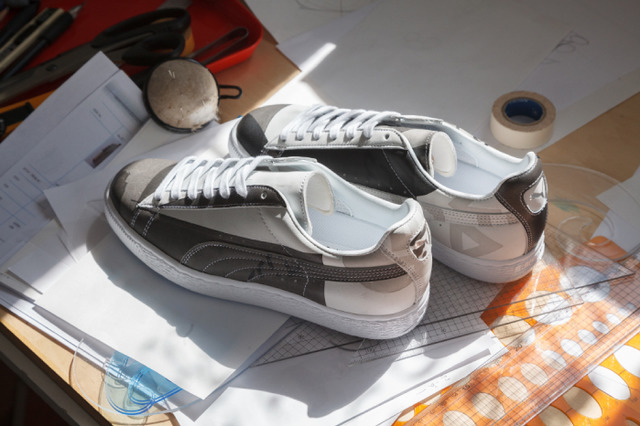 プーマとspoken words projectのコラボスニーカー「PUMA BASKET FOR SWP」（2万5,000円）が数量限定発売