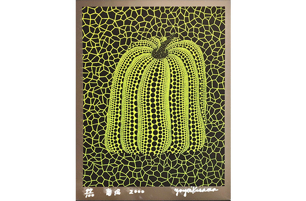 草間彌生「南瓜B」 2000年 シルクスクリーン、ミラーフィルム、ed.100部 27×21cm