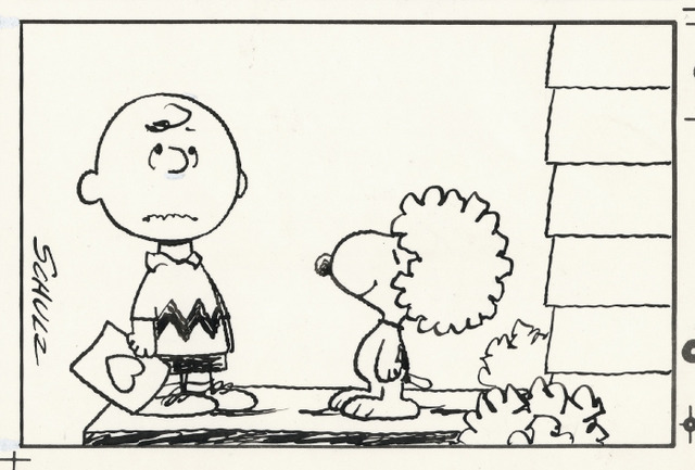 「ピーナッツ」原画（部分）1985年2月10日