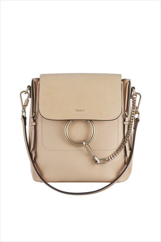 “FAYE” - smooth & suede calfskin (PEARL BEIGE) SMALL BACKPACK（18万5,000円）