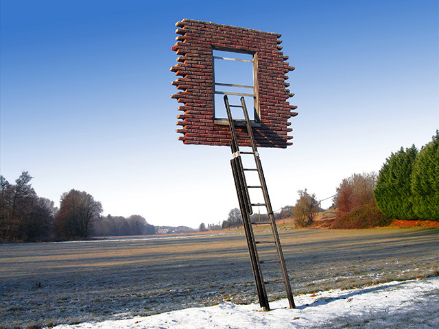 レアンドロ・エルリッヒ < Window and Ladder - Too Late to Ask for Help > 2008