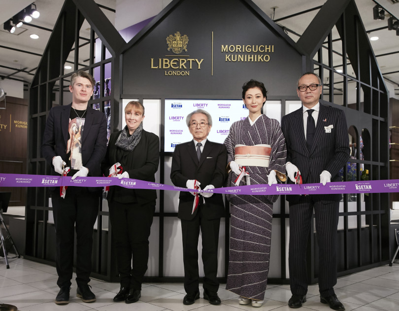 「LIBERTY LONDON × MORIGUCHI KUNIHIKO」オープニングセレモニーの様子