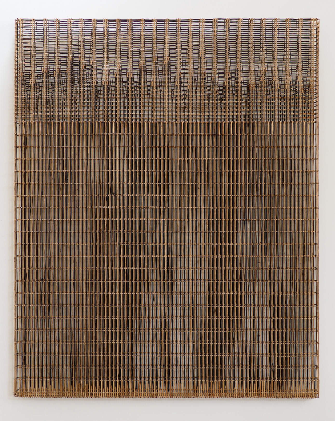 The Crater 2017 / bamboo, rattan, burlap, wire, plastics, synthetic resin / h.250.0 x w.400.0 x d.13.0 cm