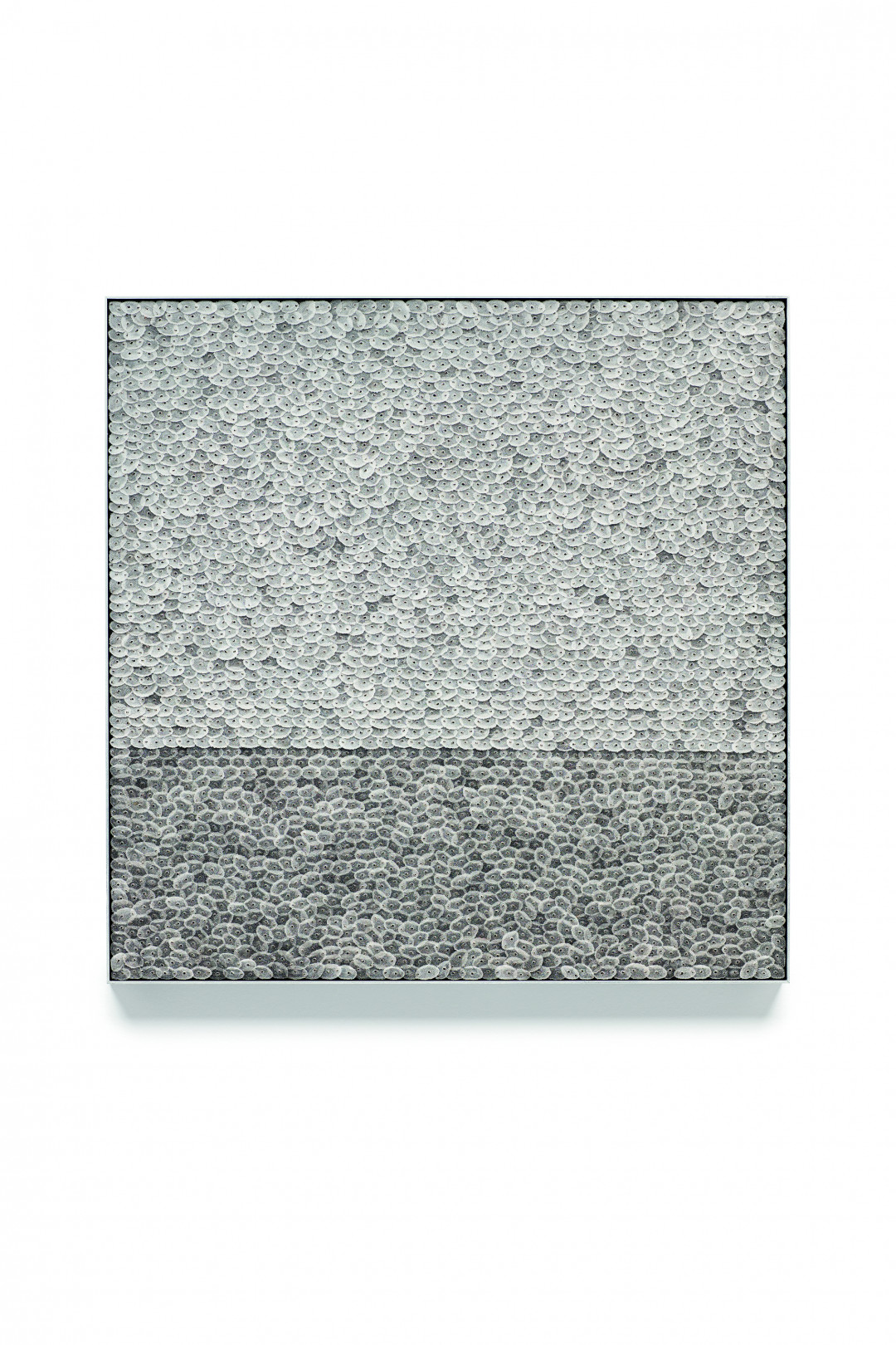 Sylvie Vandenhoucke, Bélgica ‘Converging line’, cristal - ‘pâte de verre’, 93 x 93 x 6 cm. 2014