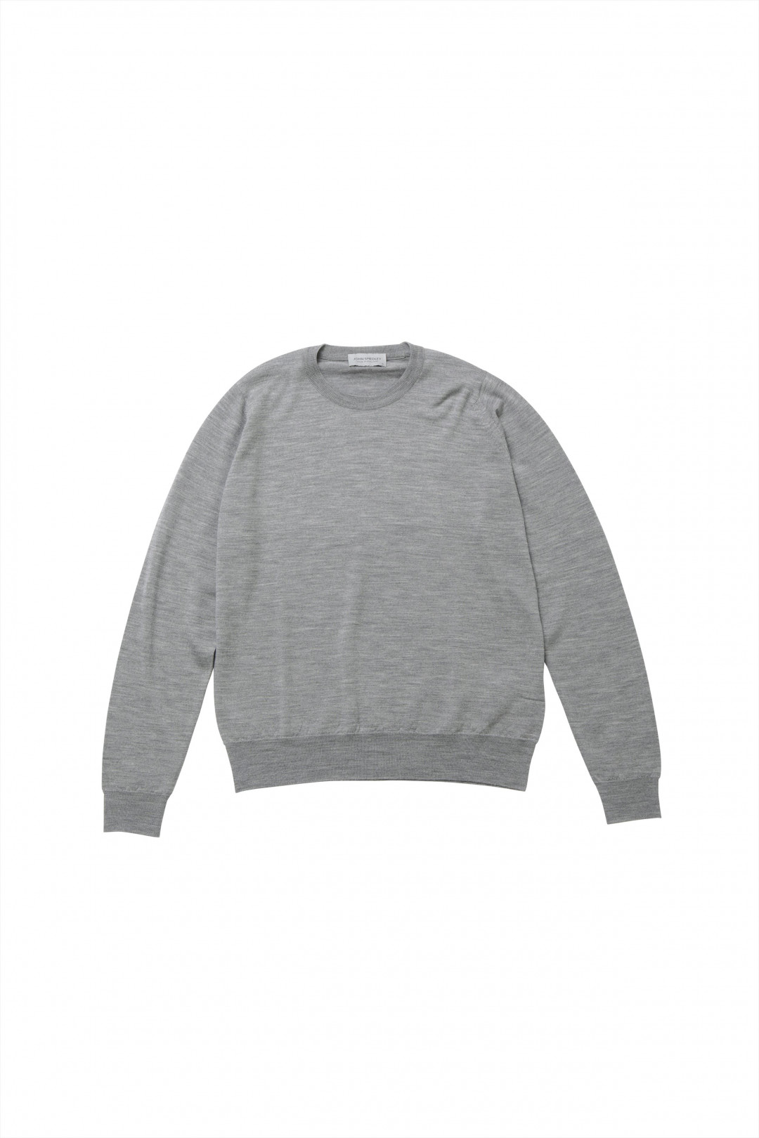 「JOHN SMEDLEY×bp back ptニット」グレー（4万6,000円）