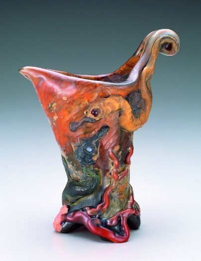 エミール・ガレ 花瓶「海馬」 1901-1903年北澤美術館