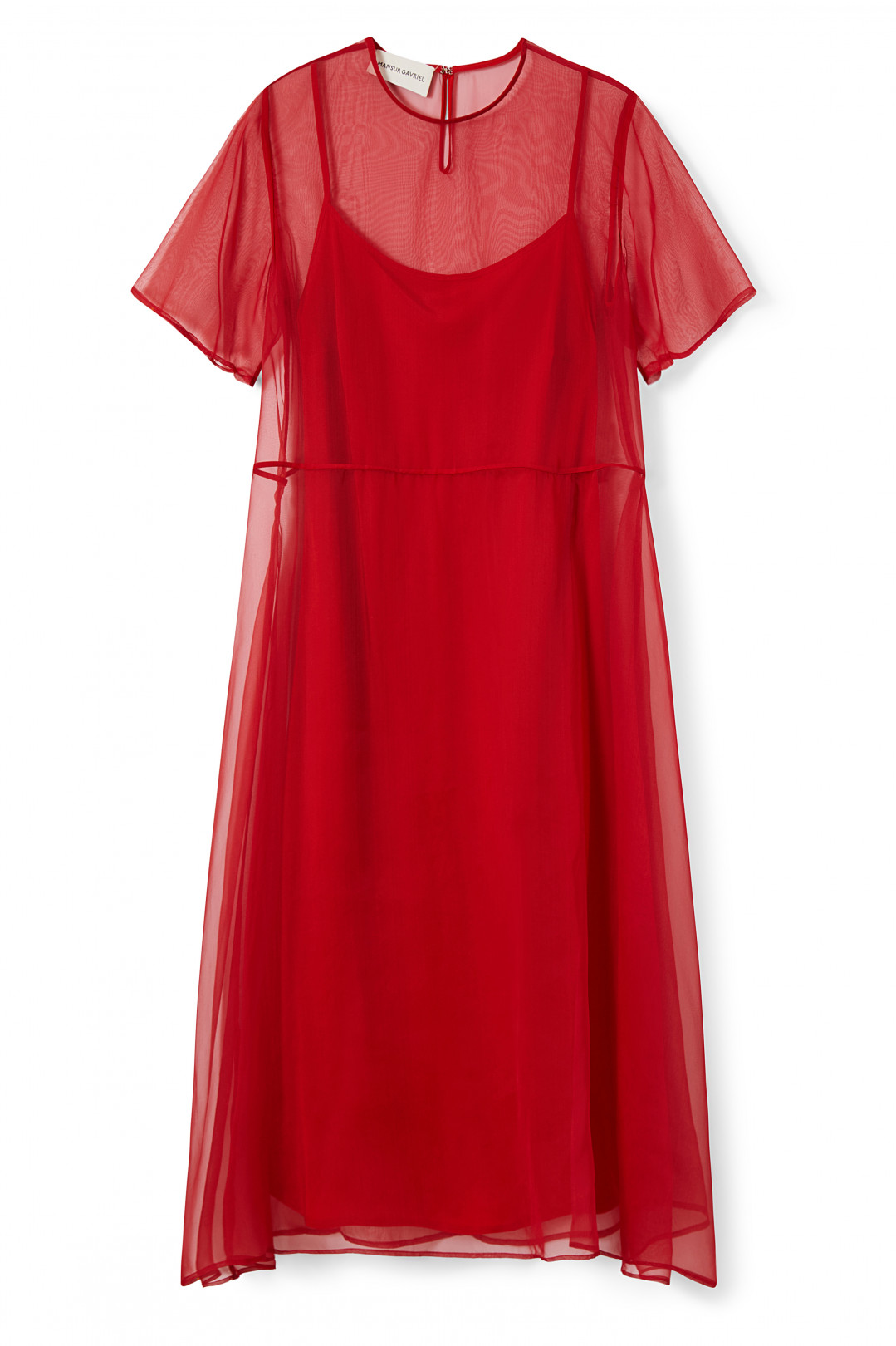 「CHIFFON SHORT SLEEVE VOLUMINOUS DRESS」FLAMME（9万7,260円）