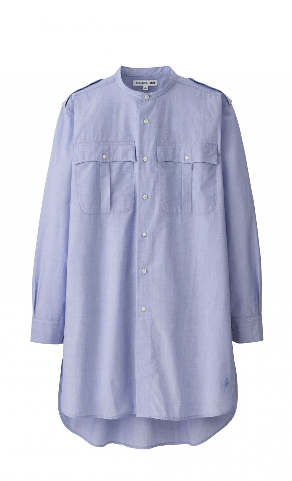 「UNIQLO and JW ANDERSON スタンドカラーロングシャツ(長袖)」3,990円