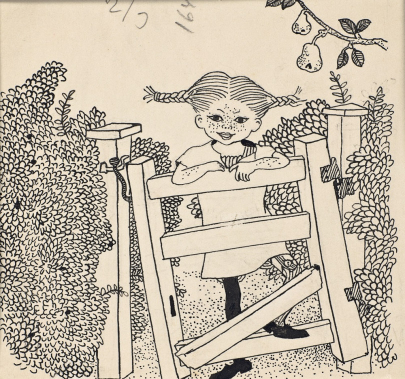 イングリッド・ヴァン・ニイマン《『ピッピ 船にのる』挿絵原画》1952年 スウェーデン王立図書館所蔵（ユネスコ“世界の記憶”登録）