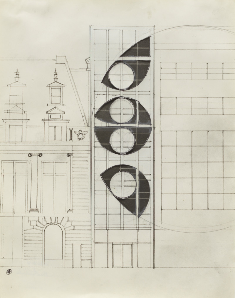 《ニューヨーク近代美術館のためのプロポーザル No.4》1978年 ゴードン・マッタ=クラーク財団＆デイヴィッド・ツヴィルナー（ニューヨーク）蔵
