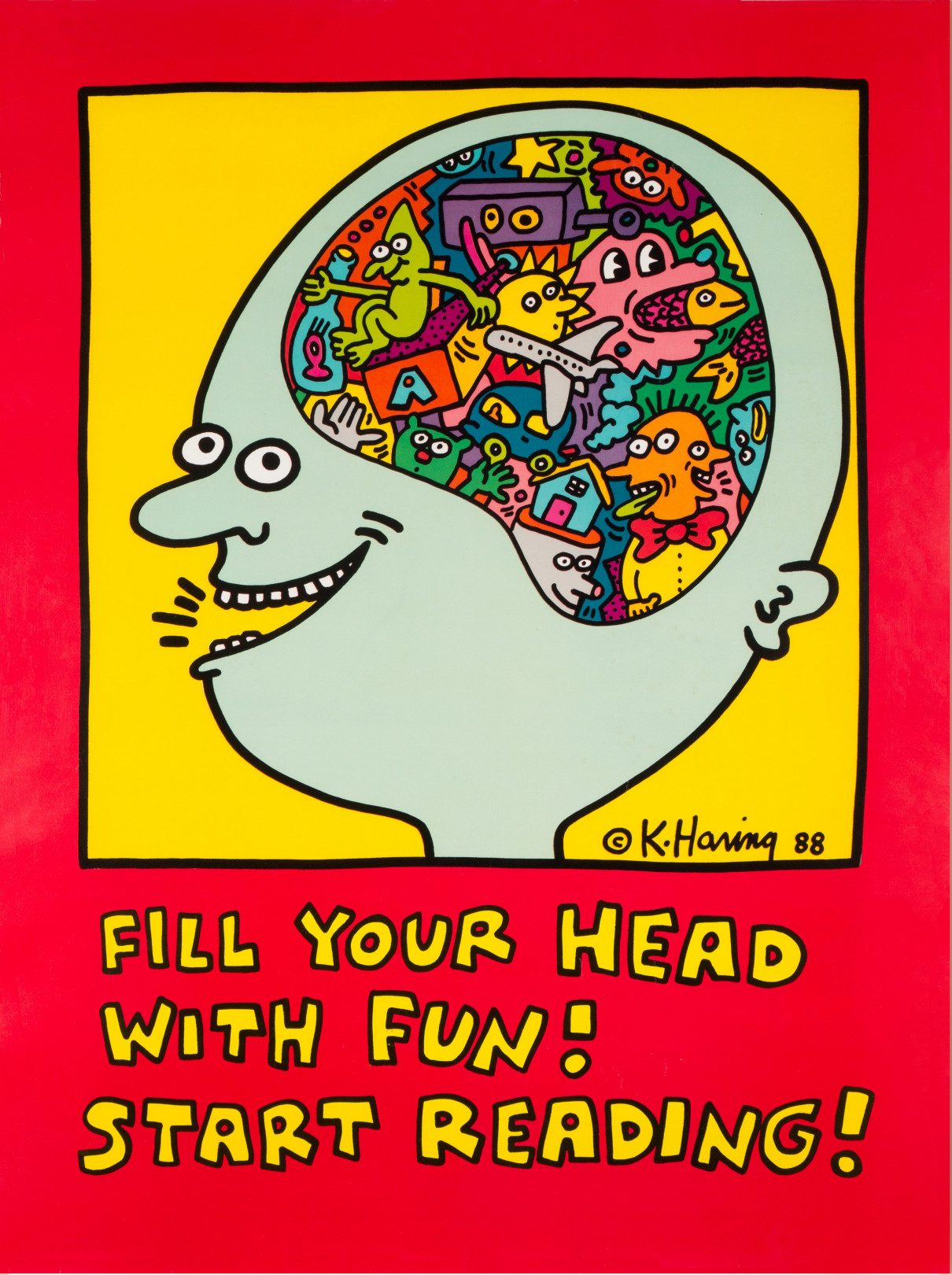 ポスター「Fill Your Head with Fun! Start Reading!」1988