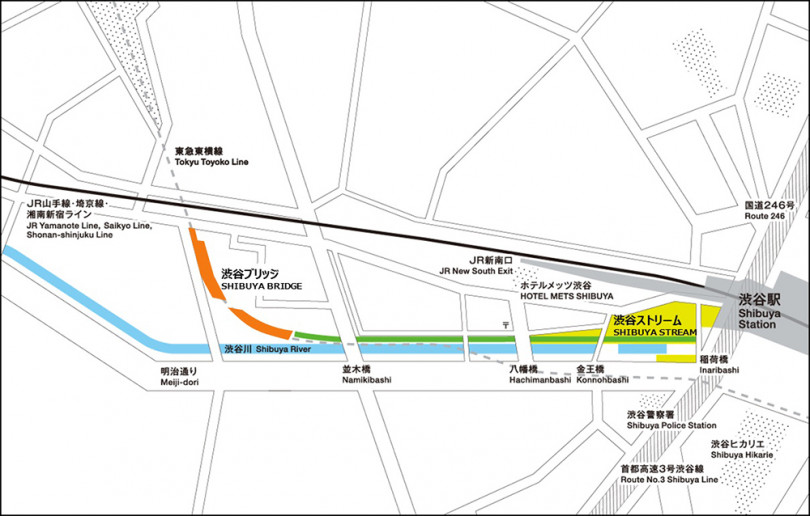 渋谷ストリーム位置図