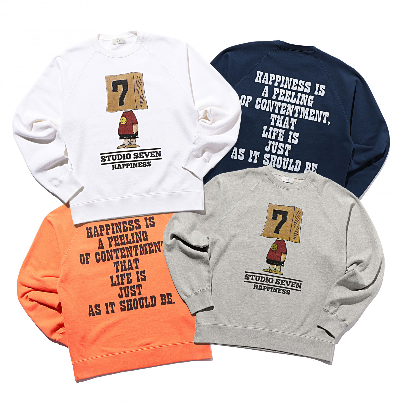 sKetChboOok3 HAPPINESS Sweat Shirt （各2万円）