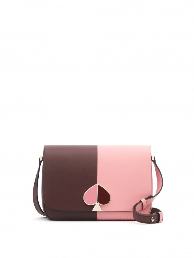 nicola twistlock medium flap shoulder in roasted fig/rococo pink（6万円）